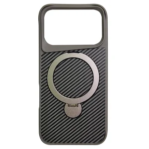 Удароустойчив калъф Premium Carbon MagSF за iPhone 18 Pro Max, сребрист