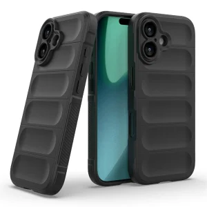 Силиконов калъф Wear-resistant за iPhone 17, черен