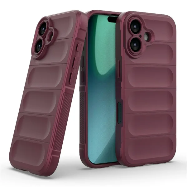 Silicone case Wear-resistant for iPhone 17, dark red 2