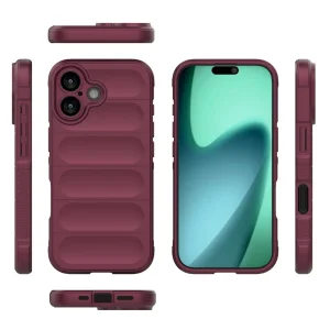 Silicone case Wear-resistant for iPhone 17, dark red 5