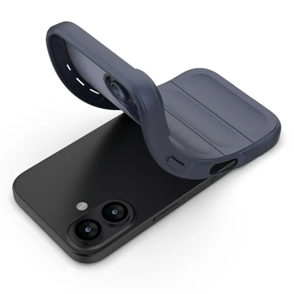 Wear-resistant silicone case for iPhone 17, dark blue 2