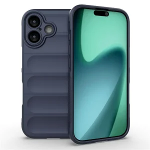 Силиконов калъф Wear-resistant за iPhone 17, тъмно син