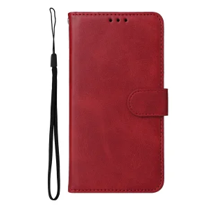 Калъф Тефтер Leather Wallet Stand за Xiaomi Redmi 15C, червен 3