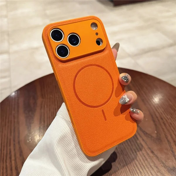 Удароустойчив калъф Liquid MagSf за iPhone 18 Pro Max, оранжев 2