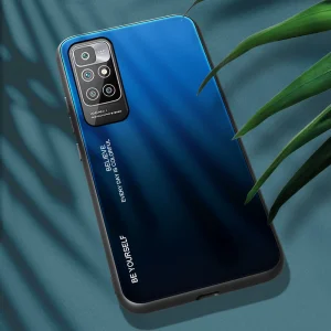 Glass Case Glass for Xiaomi Redmi 10, Blue and black 4