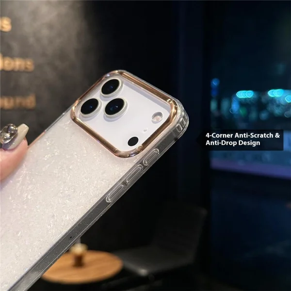 Shockproof case IMD Shell for iPhone 18 Pro Max, white-transparent 4