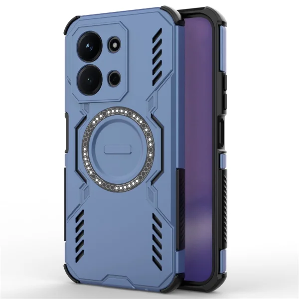 Калъф Magnetic Metal Kickstand за Xiaomi Redmi 15C, син 1