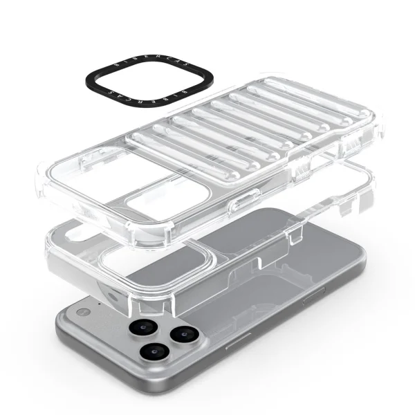 Shockproof case Stripe Design Anti-Slip for iPhone 18 Pro Max, transparent 3