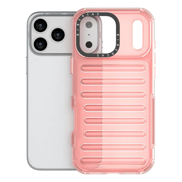 Shockproof Case Stripe Design Anti-Slip for iPhone 18 Pro Max, pink 2