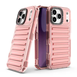 Shockproof Case Stripe Design Anti-Slip for iPhone 18 Pro Max, pink 4