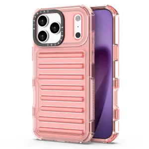 Удароустойчив калъф Stripe Design Anti-Slip за iPhone 18 Pro Max, розов