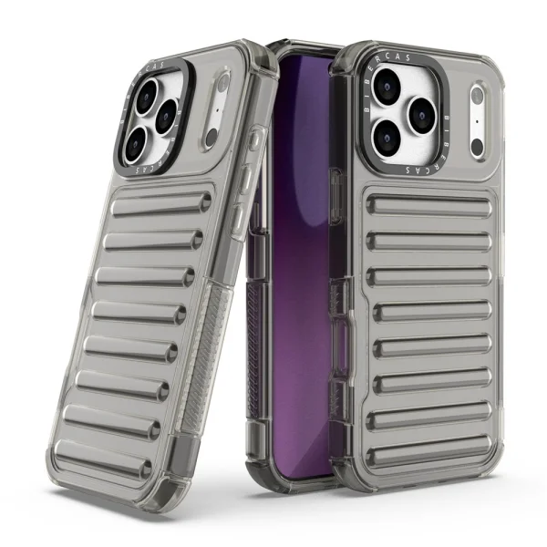 Shockproof case Stripe Design Anti-Slip for iPhone 18 Pro Max, gray 2
