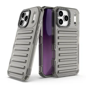 Shockproof case Stripe Design Anti-Slip for iPhone 18 Pro Max, gray 4