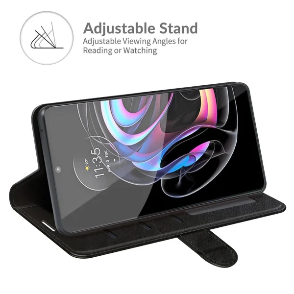 Калъф Тефтер Crazy Horse за Motorola Edge 20 Lite, Черен 4