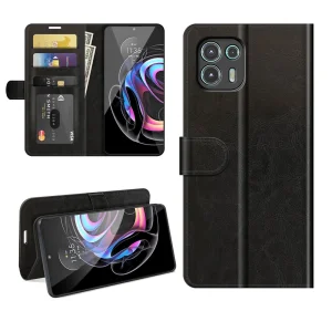 Калъф Тефтер Crazy Horse за Motorola Edge 20 Lite, Черен 6
