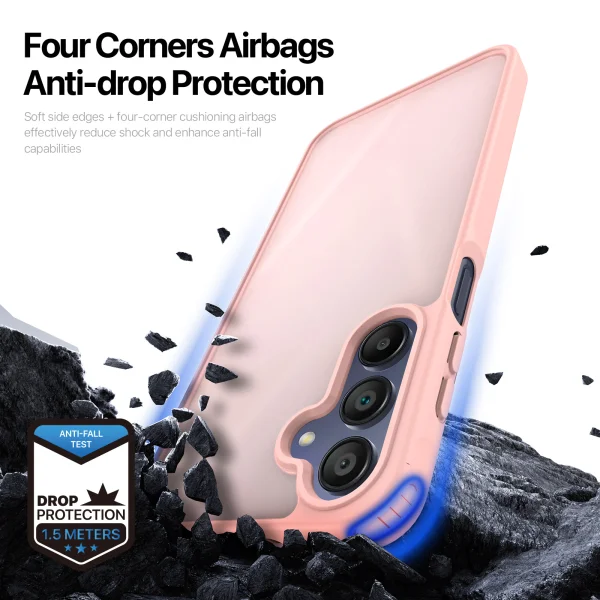 Удароустойчив калъф DUX DUCIS Yind Matte за Samsung Galaxy A17, розов 6