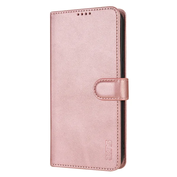 Калъф Тефтер AZNS PU Leather за Samsung Galaxy A17 5G / A17 4G, розов-златист 6