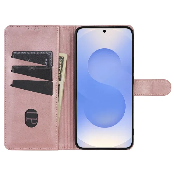 Калъф Тефтер AZNS PU Leather за Samsung Galaxy A17 5G / A17 4G, розов-златист 2