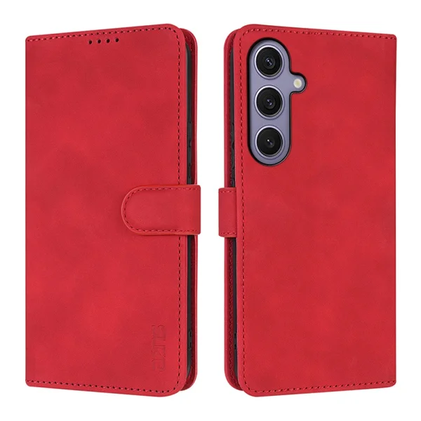 Калъф Тефтер AZNS PU Leather за Samsung Galaxy A17 5G / A17 4G, червен 1