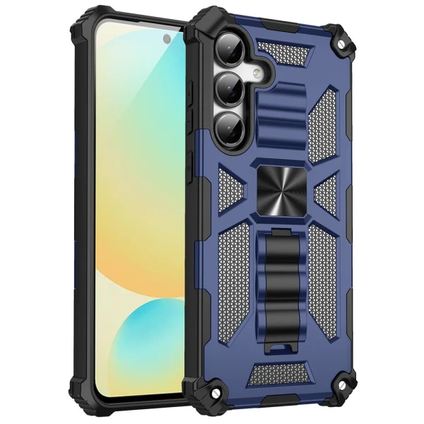 Shockproof Kickstand Armor Case for Samsung Galaxy A17, Blue 1