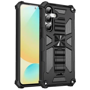 Удароустойчив калъф Kickstand Armor за Samsung Galaxy A17, Черен