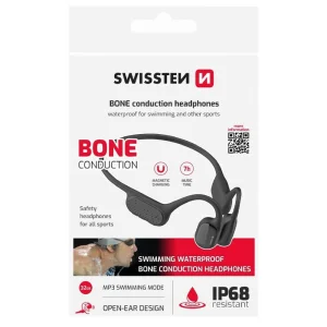 Bluetooth Слушалки SWISSTEN SWIMMING Bone Conduction, черен 6