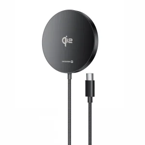Безжично Зарядно SWISSTEN MagPuck Qi2 1.5 M, MagSafe compatible