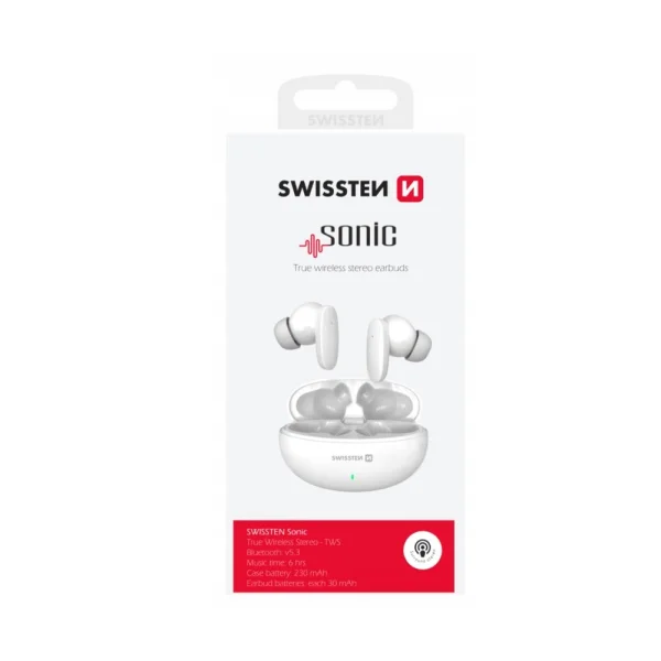 Безжични Слушалки TWS SWISSTEN SONIC, Бял 3