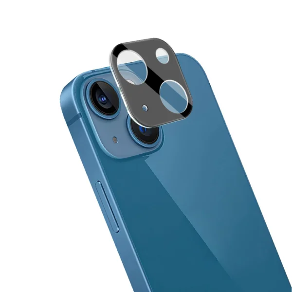 Стъклен Протектор за камера 3D за iPhone 13 / iPhone 13 mini, черен 2