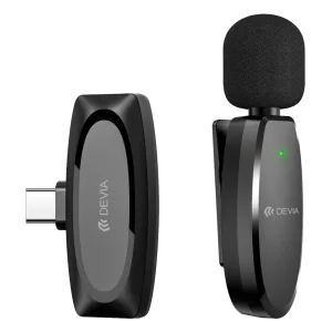 Безжичен Микрофон за Смартфон Devia Kintone USB-C, черен
