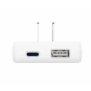 Зарядно Swissten  GaN USB-C,USB-A, 45W Exchangeable Plugs, US, EU, UK, бял 5