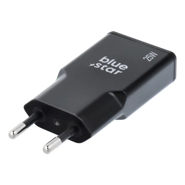 Зарядно 220V Blue Star Slim GaN 1x Type C, 1x USB-A, QC4.0, PD, 3A, 25W, TFK-SC-25WAC, Черен 3