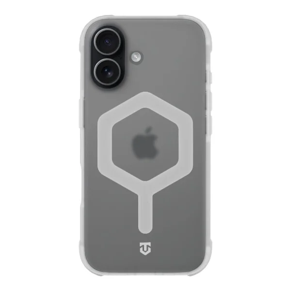 Удароустойчив калъф Tactical MagForce Hexagon за iPhone 17, бял - прозрачен 1
