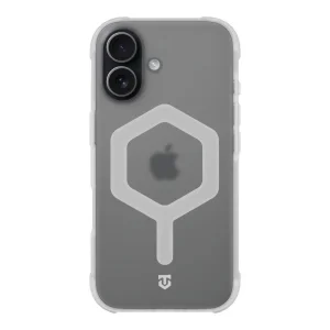Удароустойчив калъф Tactical MagForce Hexagon за iPhone 17, бял - прозрачен