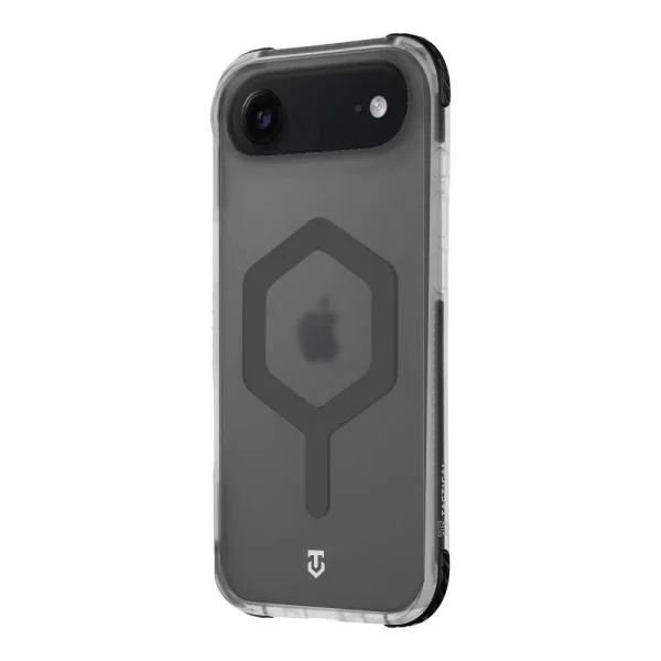 Удароустойчив калъф Tactical MagForce Hexagon за iPhone 17 Air, черен - прозрачен 2