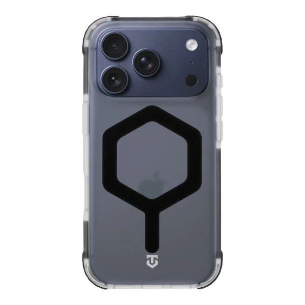 Shockproof case Tactical MagForce Hexagon for iPhone 18 Pro, black - transparent 1