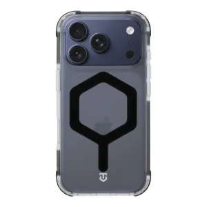 Удароустойчив калъф Tactical MagForce Hexagon за iPhone 18 Pro, черен - прозрачен