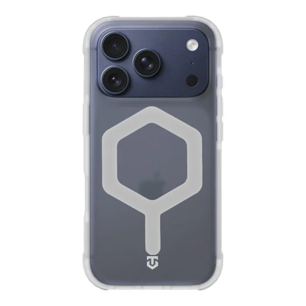 Tactical MagForce Hexagon shockproof case for iPhone 18 Pro, white - transparent 1