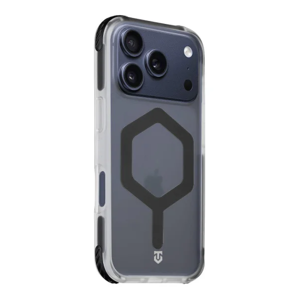 Shockproof case Tactical MagForce Hexagon for iPhone 18 Pro Max, black - transparent 2