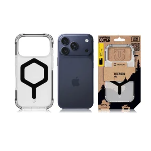 Shockproof case Tactical MagForce Hexagon for iPhone 18 Pro Max, black - transparent 6