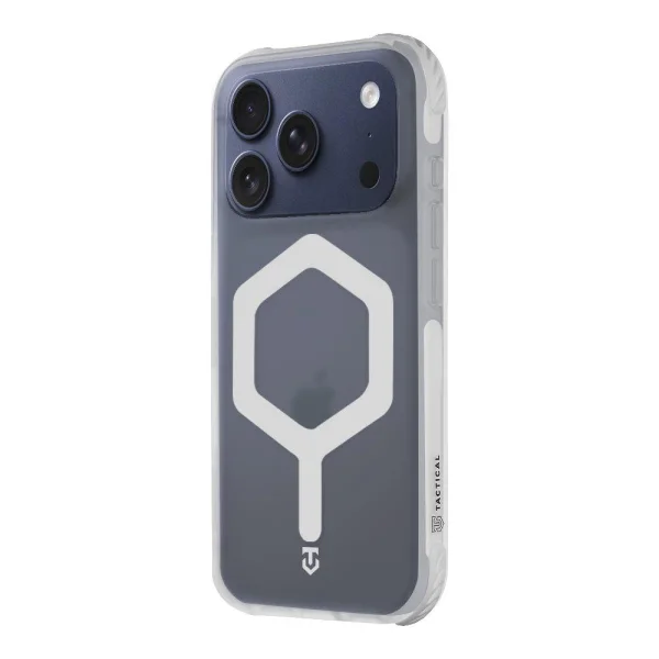 Tactical MagForce Hexagon shockproof case for iPhone 18 Pro Max, transparent - white 2
