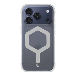 Удароустойчив калъф Tactical MagForce Hexagon за iPhone 18 Pro Max, прозрачен - бял