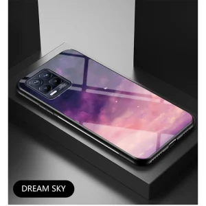Glass Case for Realme 8/8 Pro, Purple Sky 3