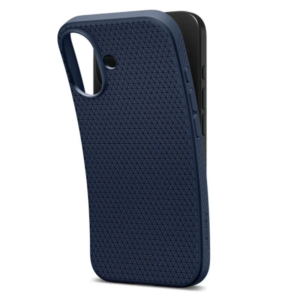 Силиконов калъф Spigen Liquid Air за iPhone 17, тъмно син 2