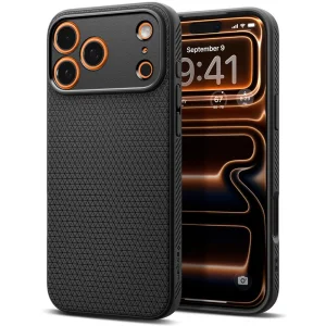 Силиконов калъф Spigen Liquid Air за iPhone 18 Pro Max, черен