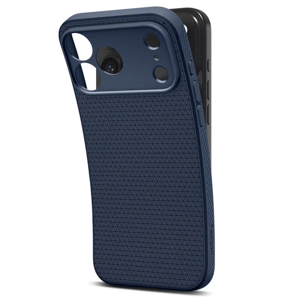 Силиконов калъф Spigen Liquid Air за iPhone 18 Pro Max, тъмно син 2