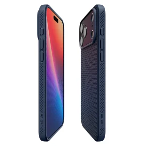 Силиконов калъф Spigen Liquid Air за iPhone 18 Pro Max, тъмно син 6