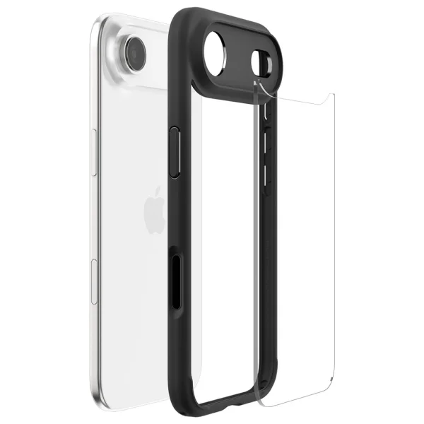 Удароустойчив калъф Spigen Ultra Hybrid за iPhone Air, черен-прозрачен 6