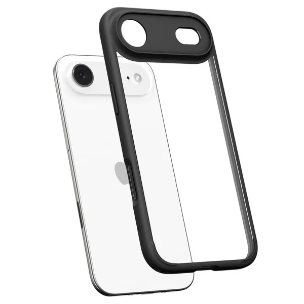 Удароустойчив калъф Spigen Ultra Hybrid за iPhone Air, черен-прозрачен 3