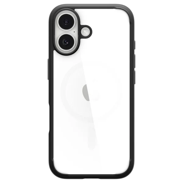 Удароустойчив калъф Spigen Ultra Hybrid за iPhone 17, черен-прозрачен 4